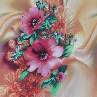 1667-2 креп купон бежевый цветок (1)