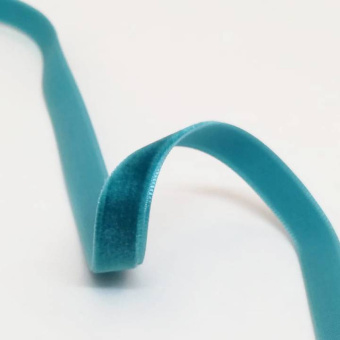 Бархатная тесьма 10 мм бирюзовый