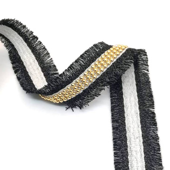 тесьма бахрома 6995 черная