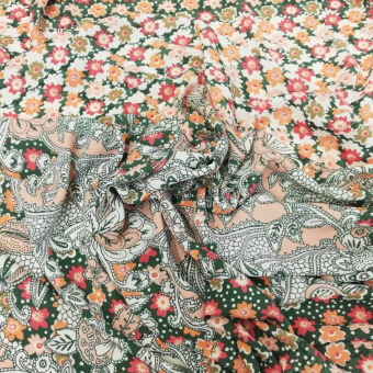 1812-2 креп купон оранжевый цветы (3)