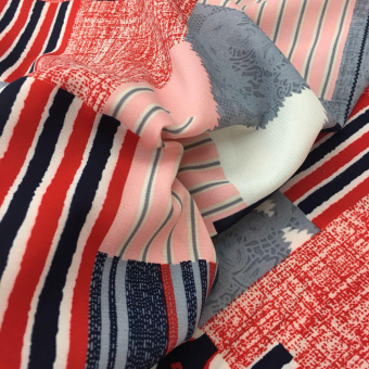 1905-5 вискоза плательная красная абстракция (2)