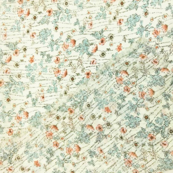 2295-2 вискоза плательная молочная цветы